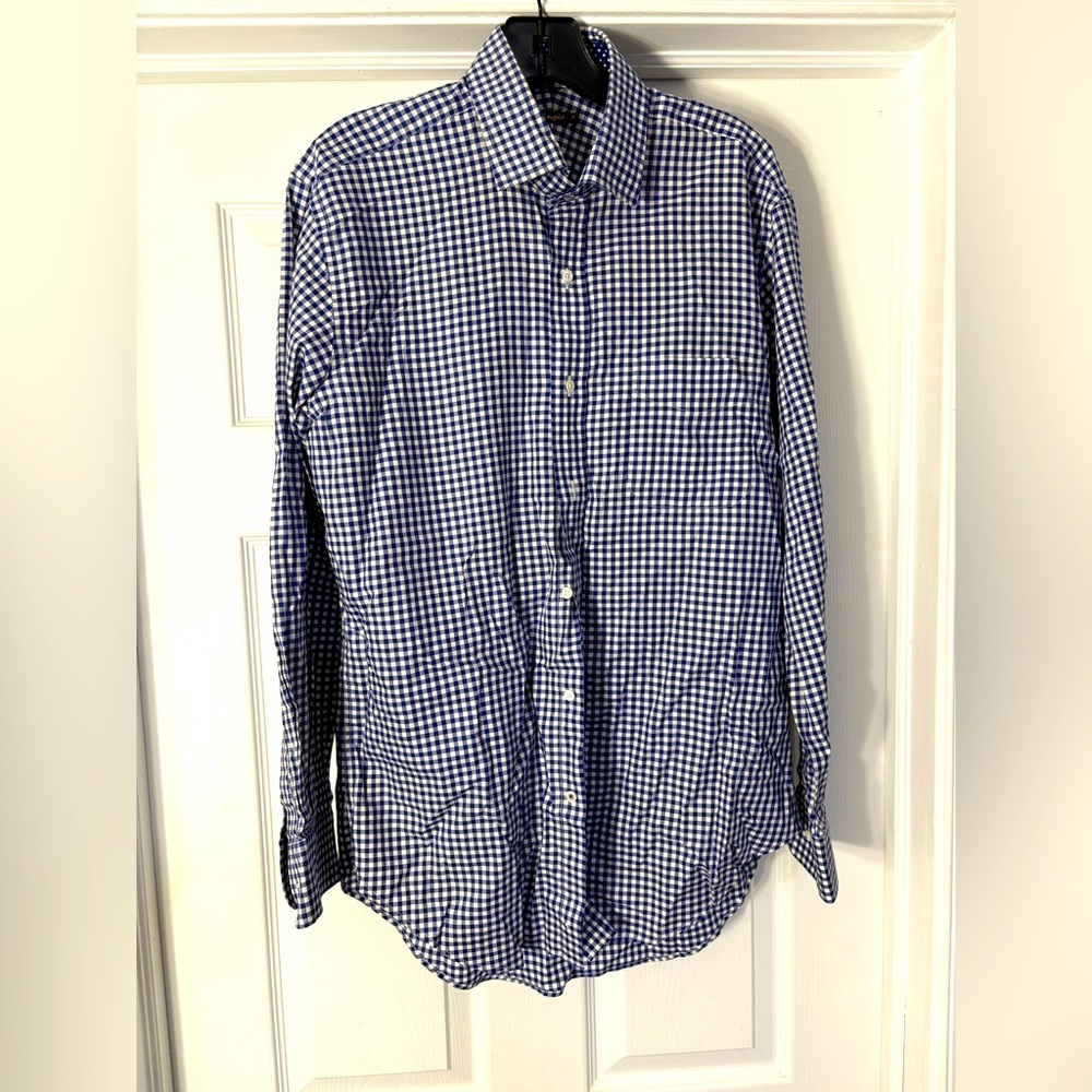 J. McLaughlin Blue Casual Button Down Shirt